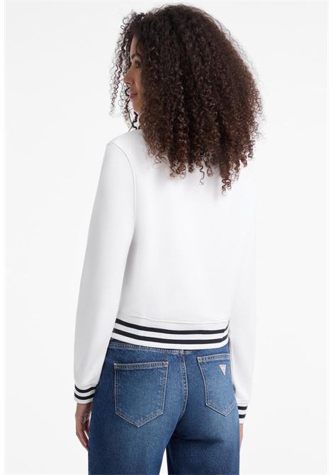 Felpa bianca GUESS jeans | Maglieria & Felpe | W5YQ18K68I4G011